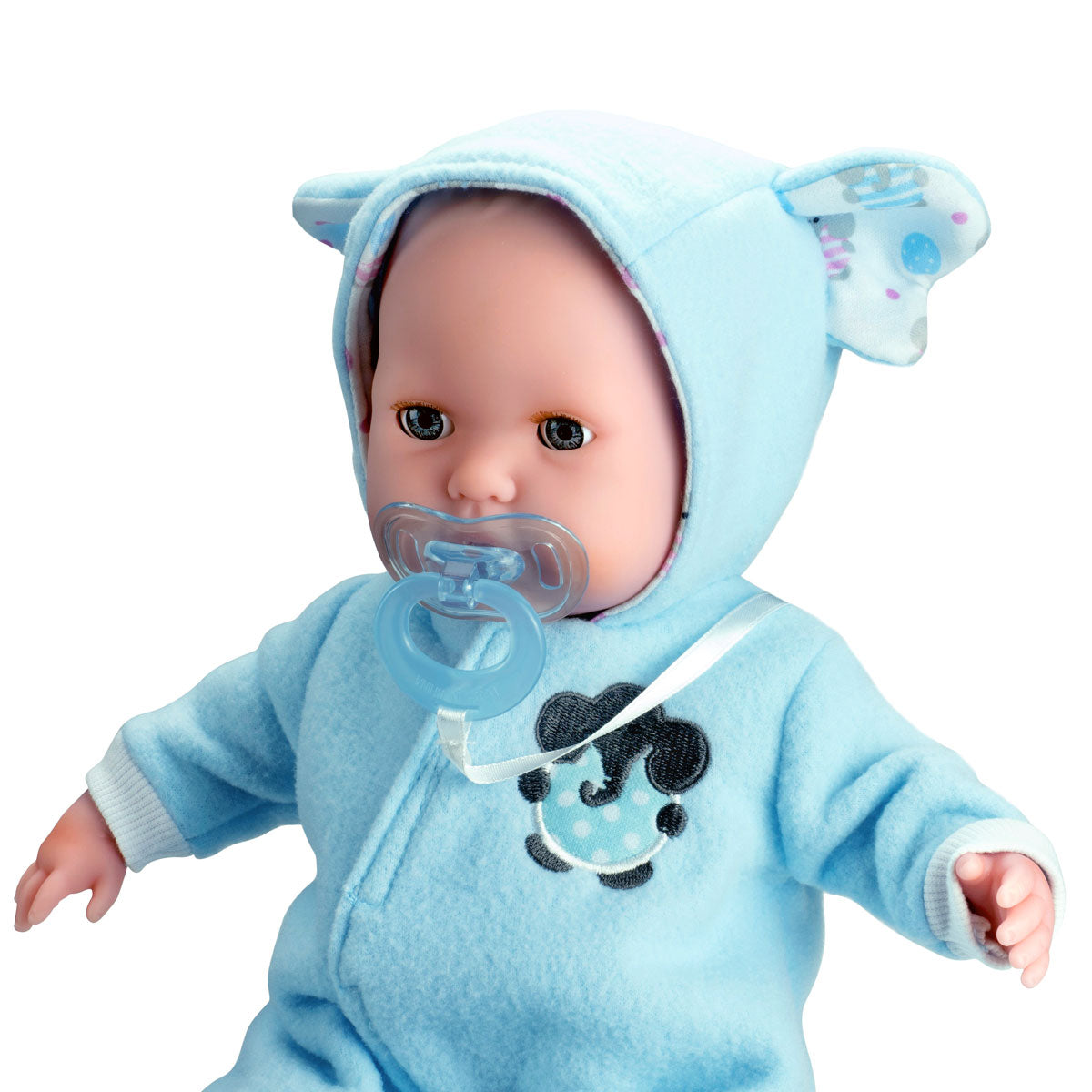 Berenguer Boutique Blue Soft Body 15" Baby Doll Open/Close Eyes with Play Elephant For Children 2+
