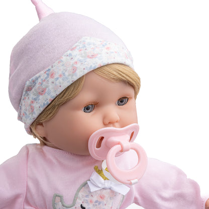 15” Blonde Soft Body Baby Doll with Elephant Outfit & Accessories 10 Piece Gift Set | Open & Close Eyes | JC Toys Nonis Boutique