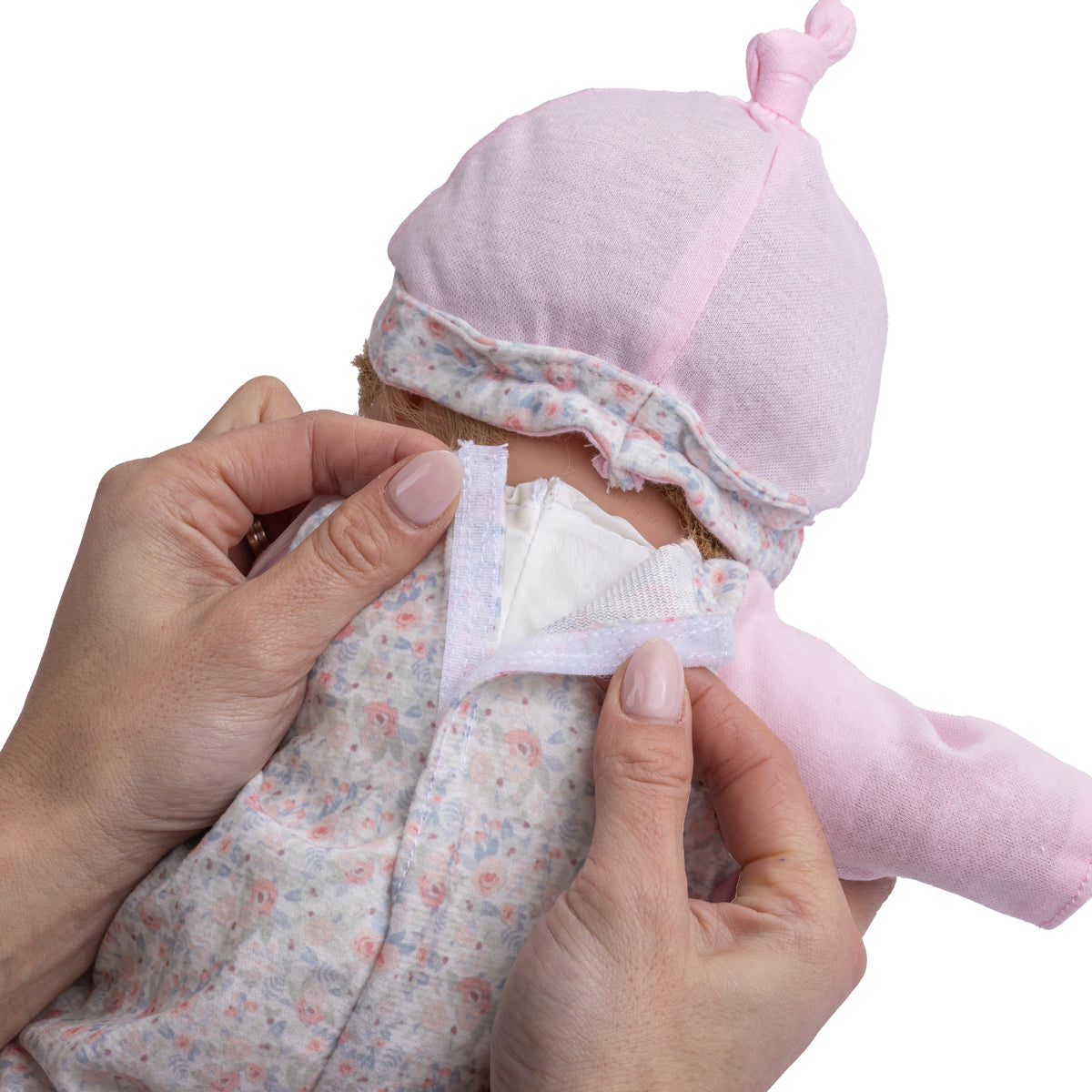 Berenguer Boutique 15" Realistic Soft Body Baby Doll Blonde Hair Open/Close Eyes 10 Pcs. Set | Pink | Ages 2+