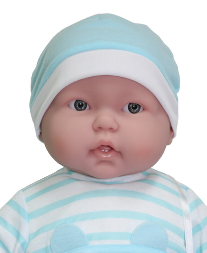 JC Toys, Lots to Cuddle Babies Soft Body Baby Doll 20 inches in Blue Outfit