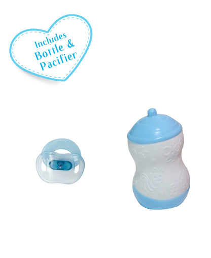 JC Toys, Lots to Cuddle Babies Soft Body Baby Doll 20 inches in Blue Outfit