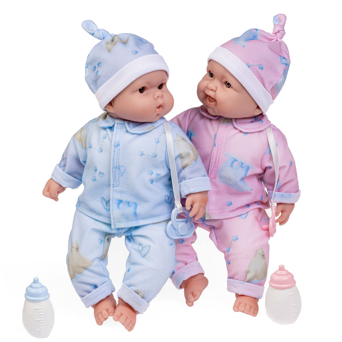 JC Toys, Lots to Cuddle Babies 13 inches Like life Twins Soft Body Baby Dolls