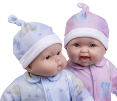 JC Toys, Lots to Cuddle Babies 13 inches Like life Twins Soft Body Baby Dolls