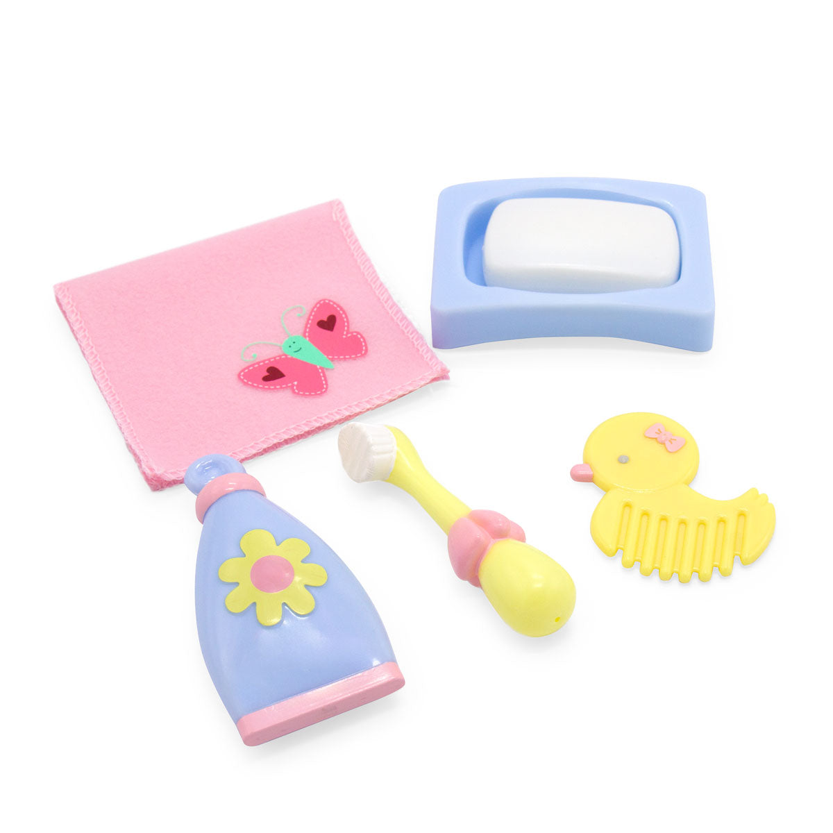 For Keeps! Pink Baby Doll Bath Gift Set Fits Most Dolls up to 16” - Ages 2+