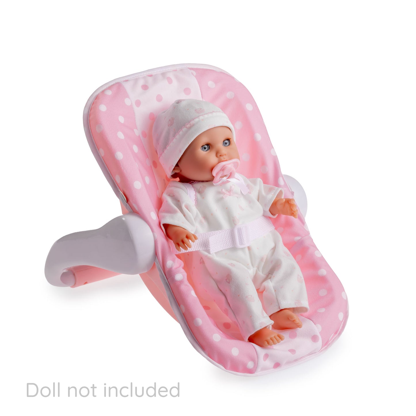 Berenguer Boutique! Pink and White  Carrier with Multi-Position Handle for dolls up to 16"