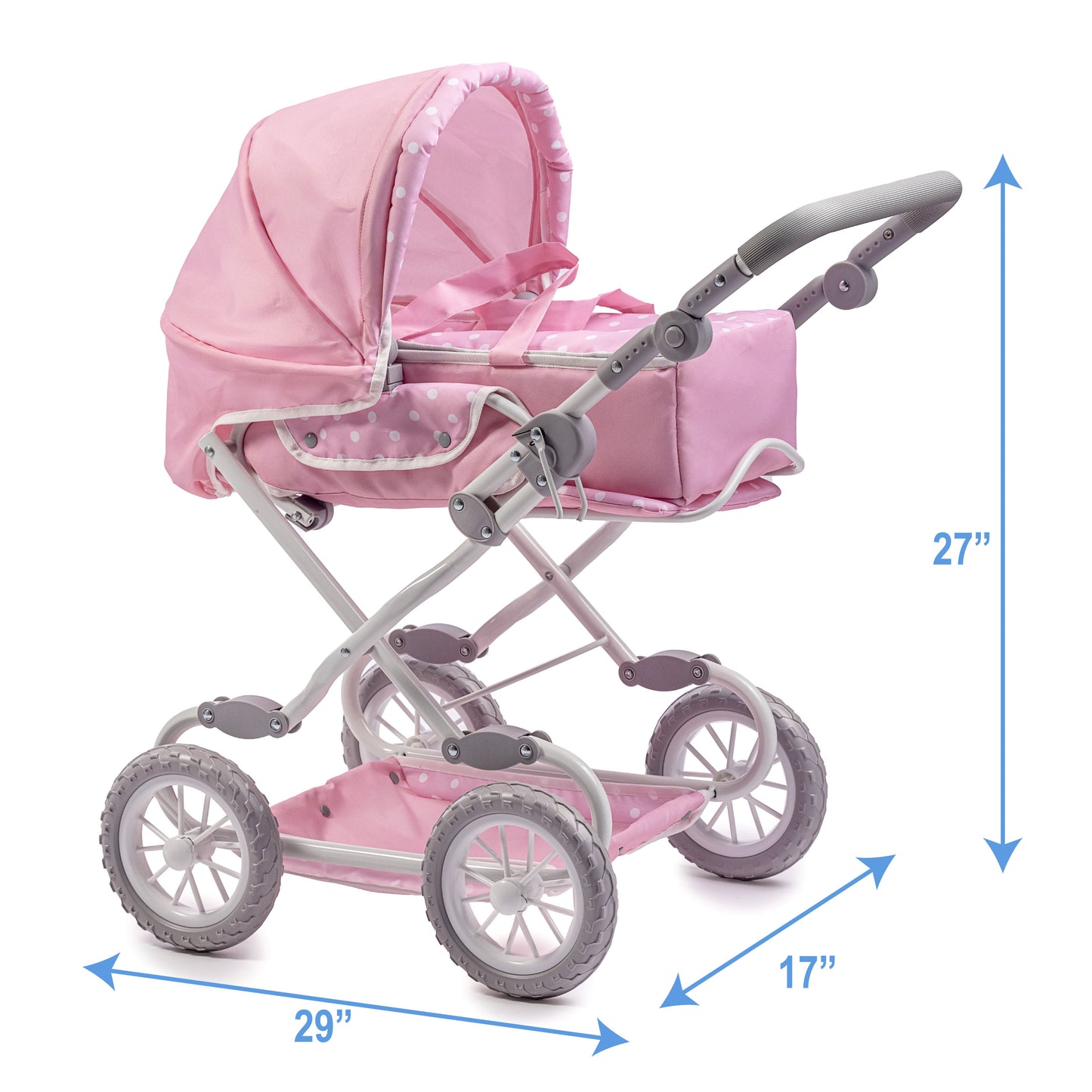 JC Toys Berenguer Boutique Deluxe Foldable Baby Doll Stroller with Can – JC Toys Group Inc