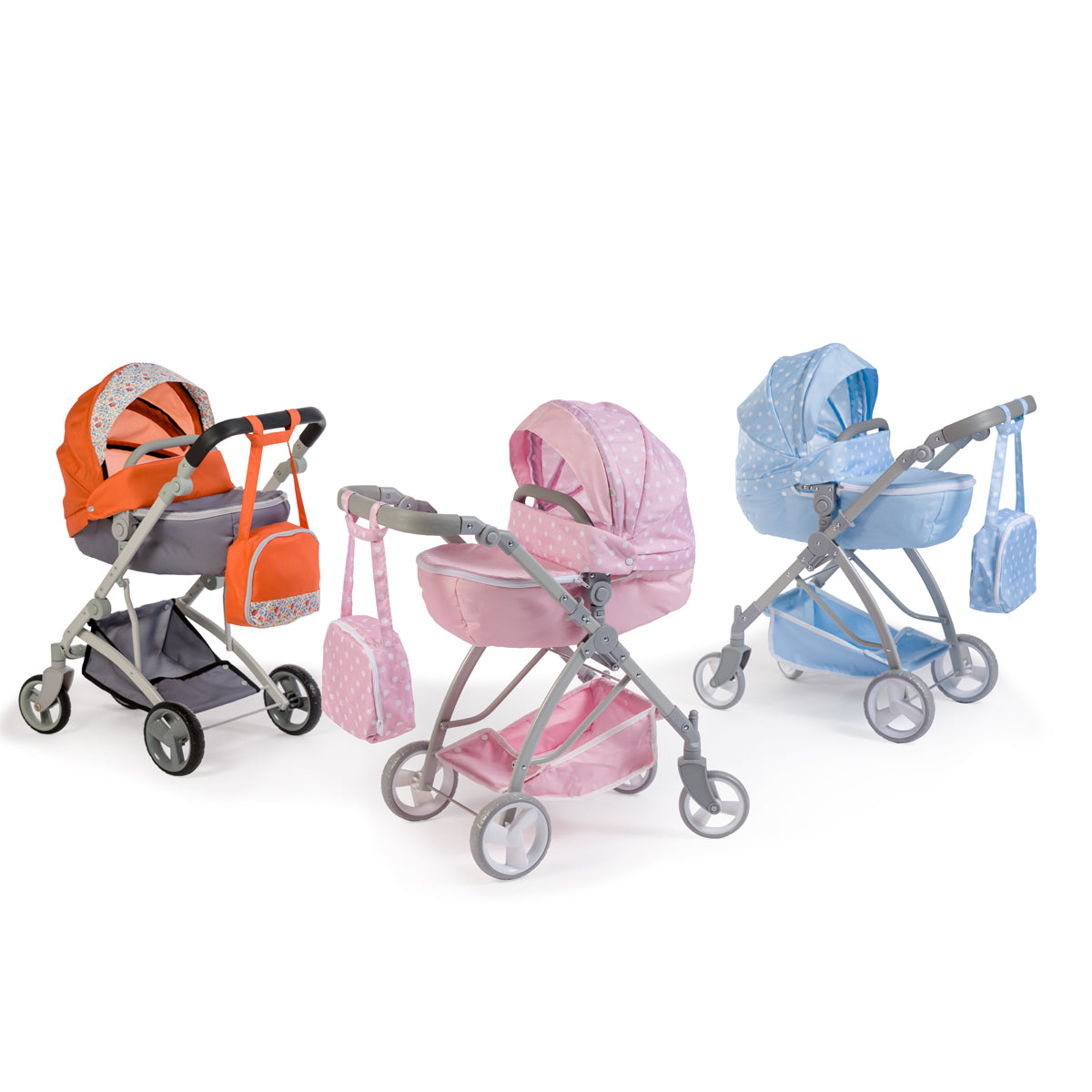 JC Toys - Berenguer Boutique Playtime | Deluxe Folding Sports Pram Stroller | Royal Pink Collection | for Dolls up to 20" | Ages 3+