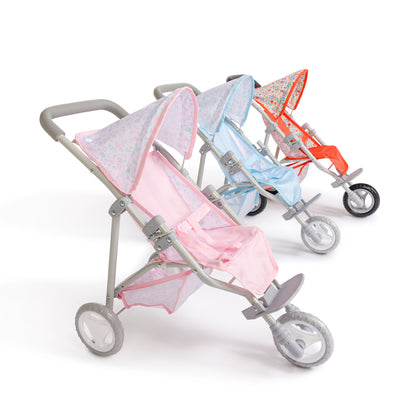 JC Toys - Berenguer Boutique Playtime | Deluxe Folding Jogger | Nature Collection | for Dolls up to 20" | Ages 3+