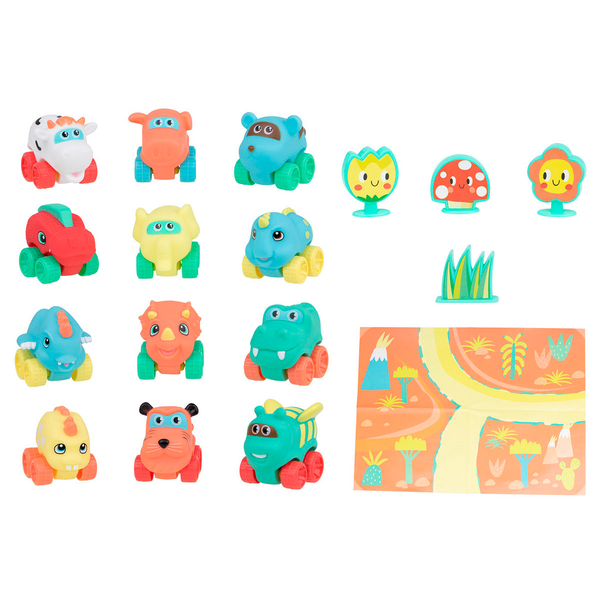 Lots to Play Toys ® Animal Cars Carry Case Gift Set.