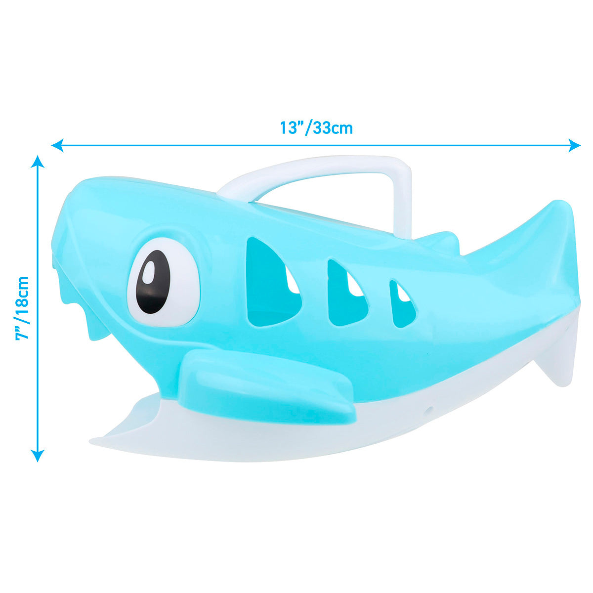 Lots to Play Toys ® Shark Scoop - Bath Toy Storage with Accessories