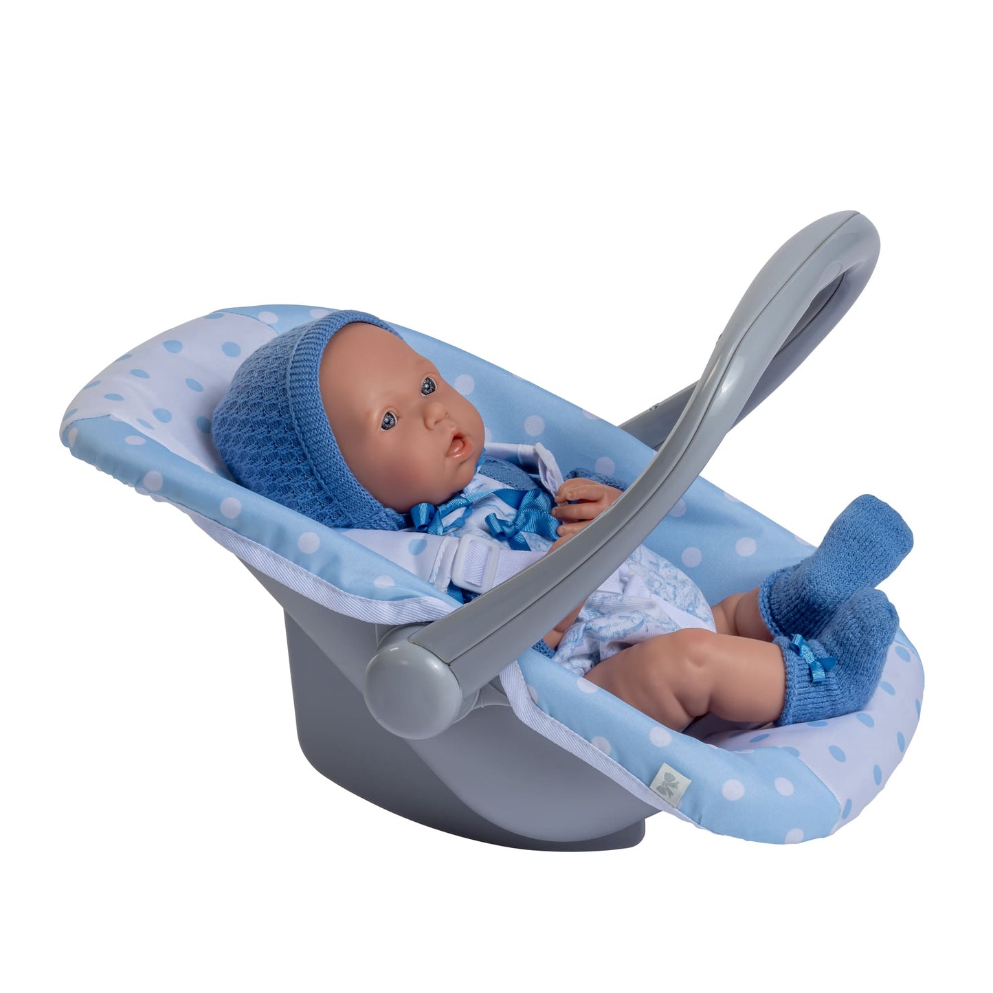 JC Toys - Berenguer Boutique Playtime | 2 in 1 Baby Doll Swing and Portable Carrier | for Dolls up to 18" | Ages 3+ | Blue
