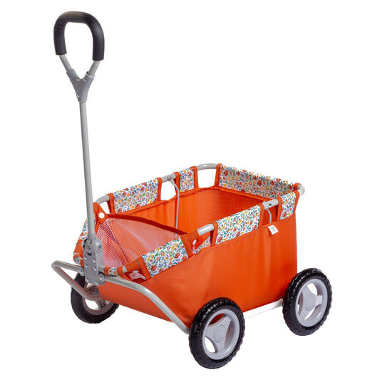 JC Toys - Berenguer Boutique Playtime | Deluxe Folding Pull Along | Nature Theme Collection | For Dolls up to 20" | Ages 3+