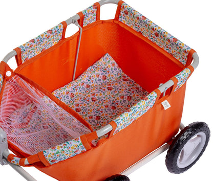 JC Toys - Berenguer Boutique Playtime | Deluxe Folding Pull Along | Nature Theme Collection | For Dolls up to 20" | Ages 3+
