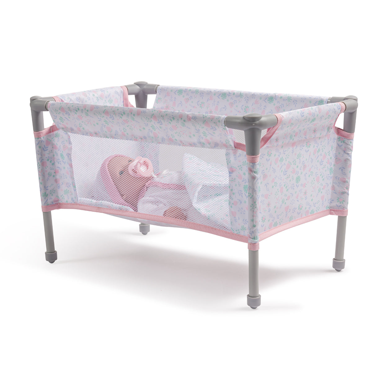 JC Toys - Berenguer Boutique Playtime | Folding Doll Crib/Playpen