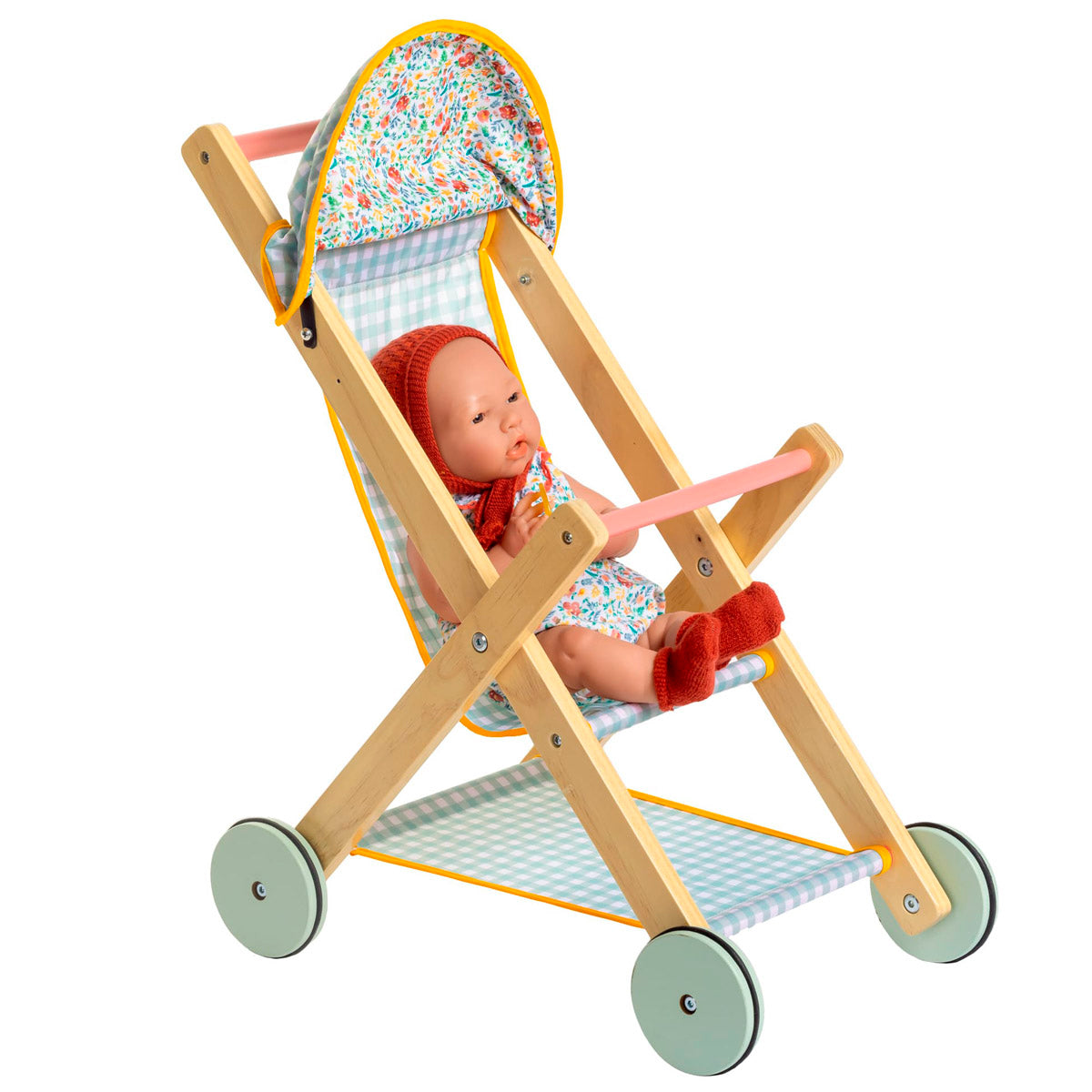 JC Toys - Twiggly Toys - Deluxe Wood Stroller