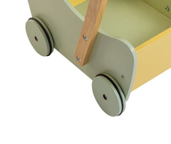 JC Toys - Twiggly Toys - Deluxe Wood Push Cart