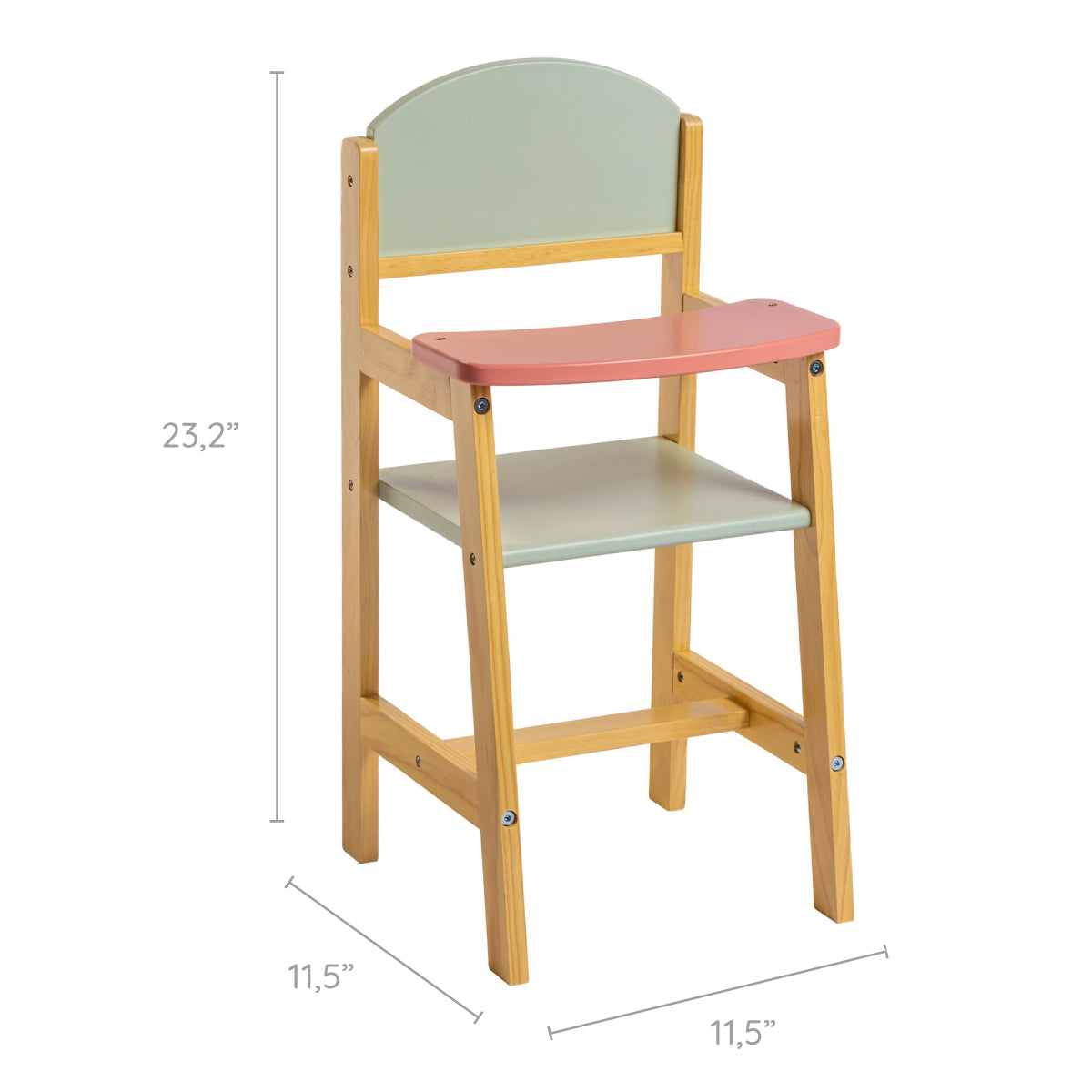 JC Toys - Twiggly Toys - Deluxe Wood High Chair