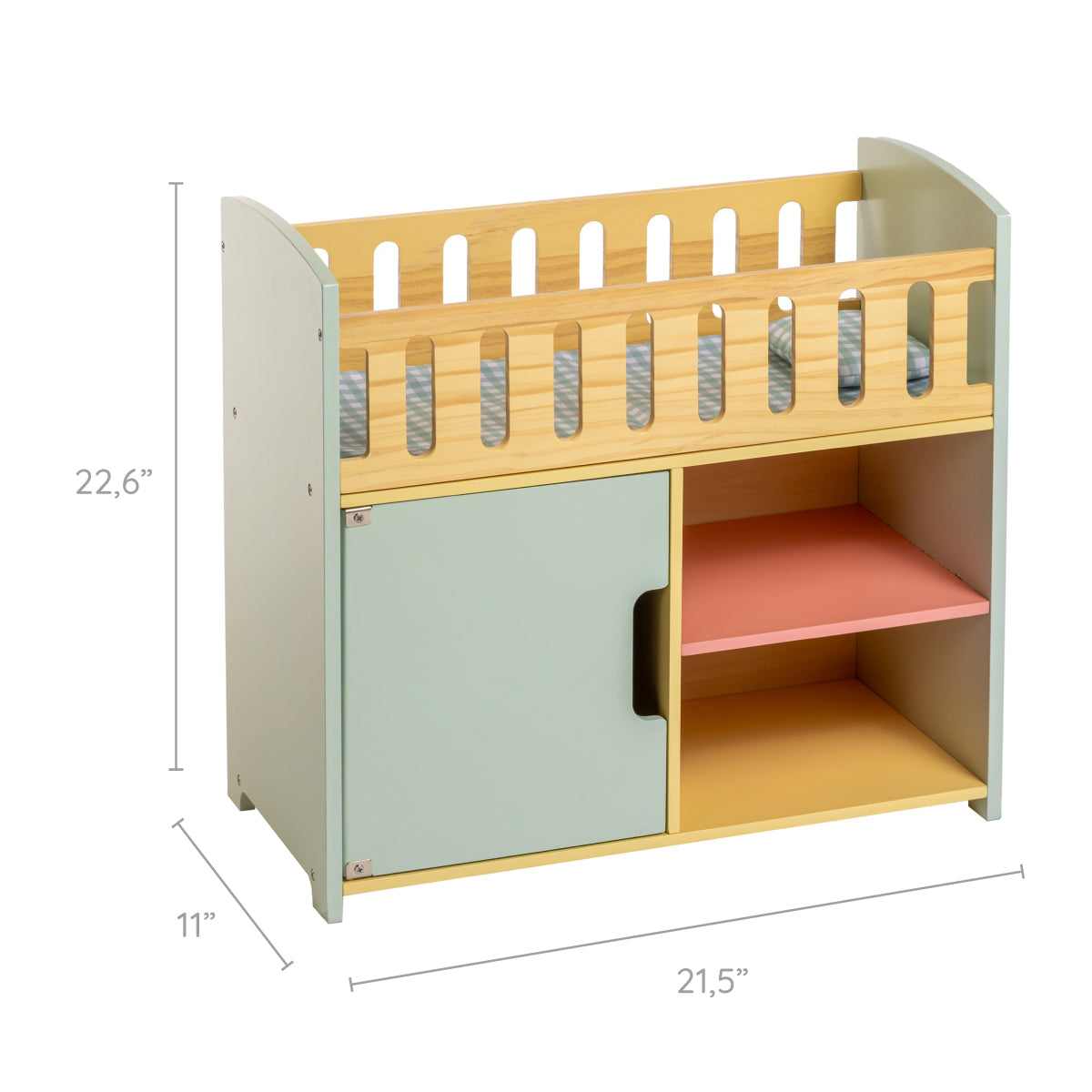 JC Toys - Twiggly Toys - Deluxe Wood Crib Station