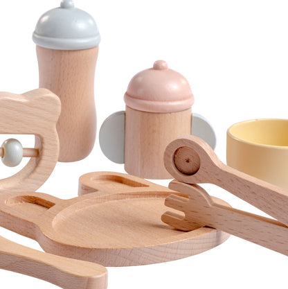 JC Toys Parfait Collection | Real Wood 10 Piece Baby's First Care Set | For Dolls and Stuffed Animals of all Sizes | Ages 3+ | Twiggly Toys