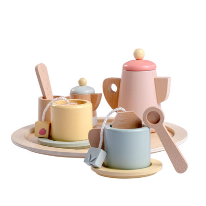 JC Toys Parfait Collection | Real Wood 12 Piece Tea Party Set | For Dolls and Stuffed Animals of all Sizes | Ages 3+ | Twiggly Toys