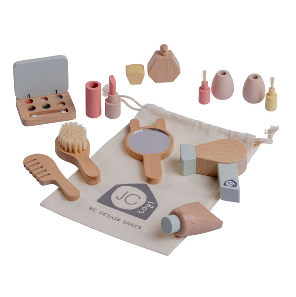 JC Toys Parfait Collection | Real Wood 10 Piece Personal Care-Make Up Set | For Dolls and Stuffed Animals of all Sizes | Ages 3+ | Twiggly Toys