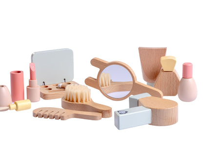 JC Toys Parfait Collection | Real Wood 10 Piece Personal Care-Make Up Set | For Dolls and Stuffed Animals of all Sizes | Ages 3+ | Twiggly Toys