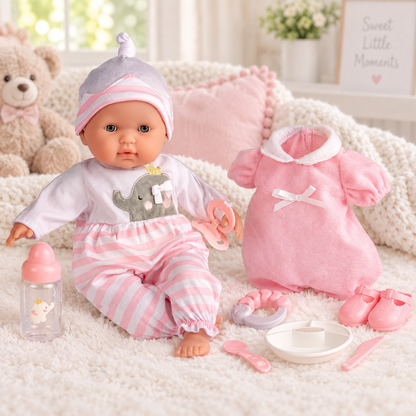 Cute pink doll and accessories 