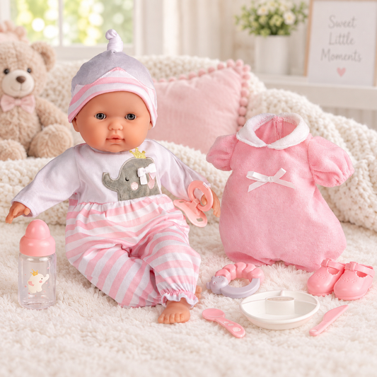 Cute pink doll and accessories 
