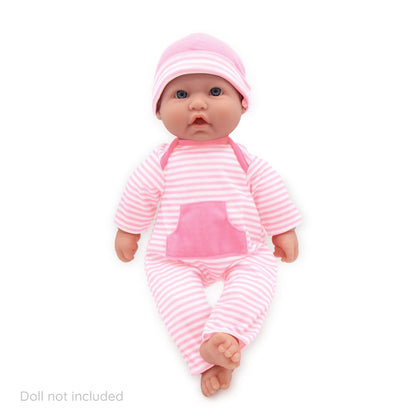 Berenguer Boutique ® FASHION Clothing for 9"-11" Dolls - Light Pink Stripes 2 Piece