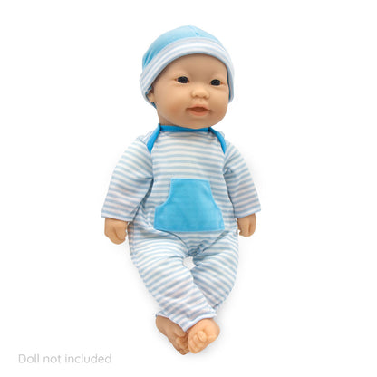 Berenguer Boutique ® FASHION Clothing for 14"-16" Dolls - Blue Stripe 2 Piece.