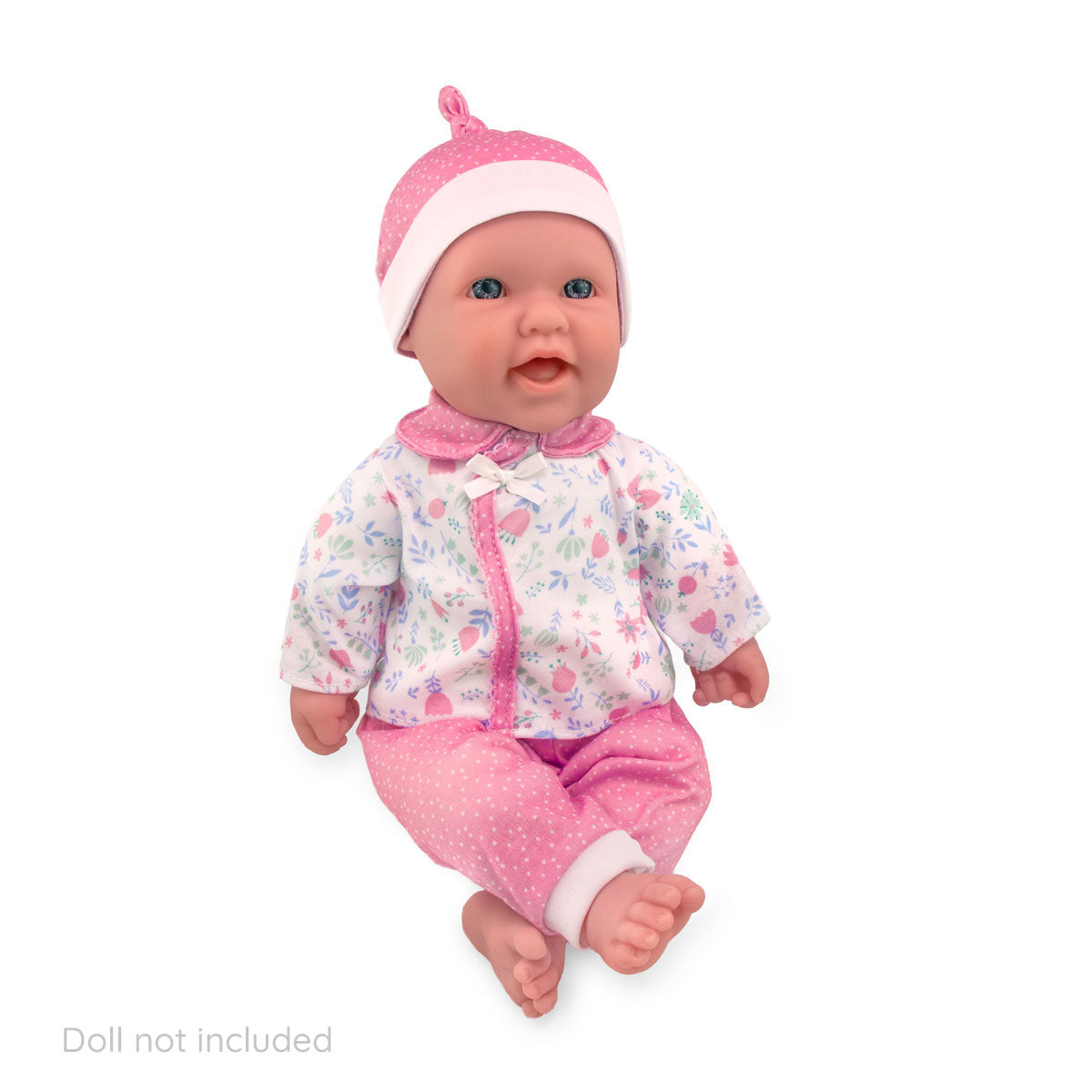 Berenguer Boutique ® FASHION  Clothing for 14"-18" Dolls - White/Pink Floral 3 Piece.