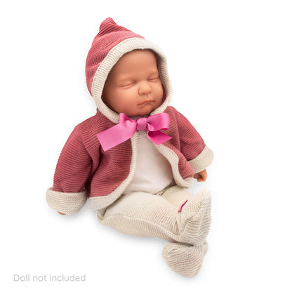 Dark Pink Knit outfit for 17" Dolls. (15200)