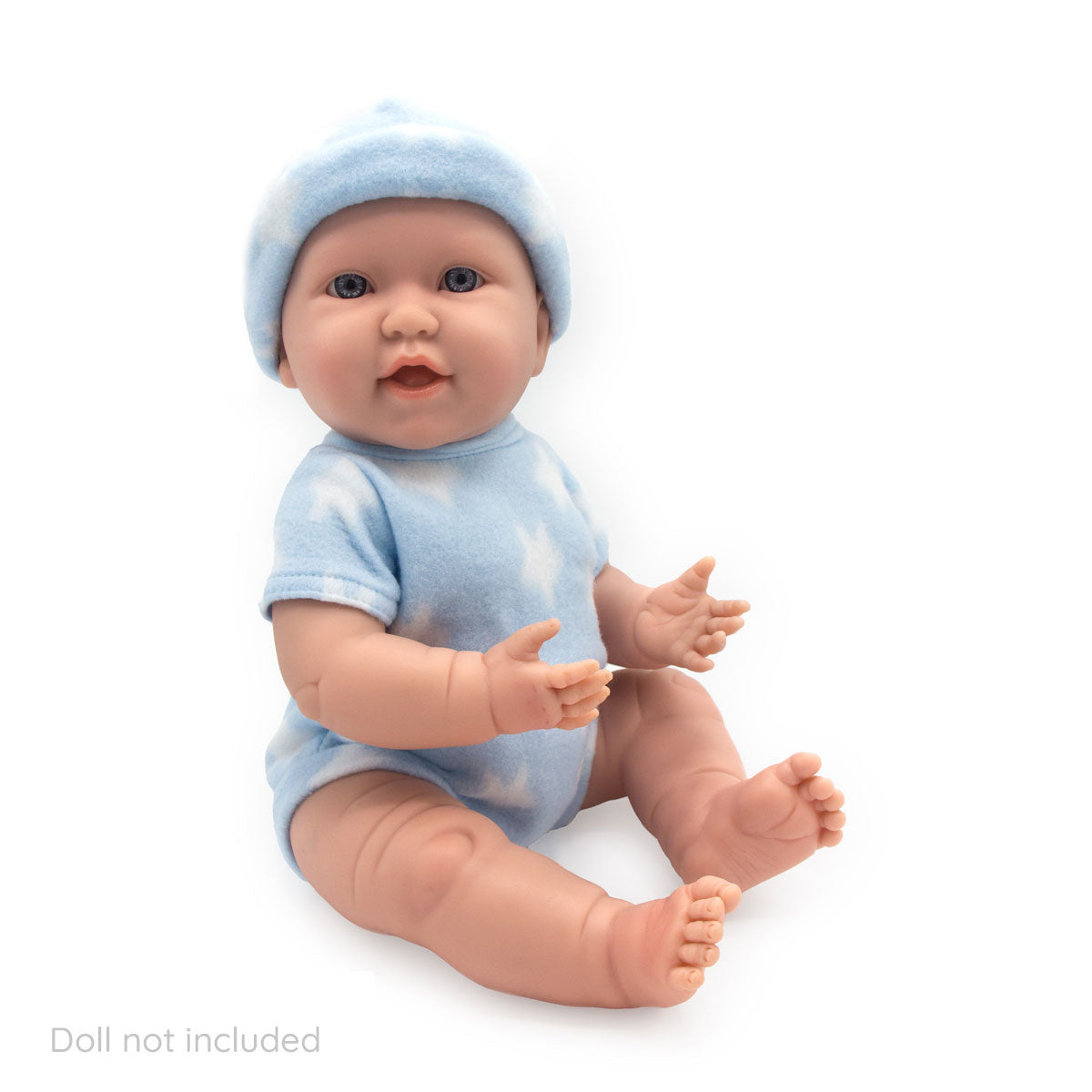 Blue and White Short Sleeve outfit for 15" Dolls (18052)