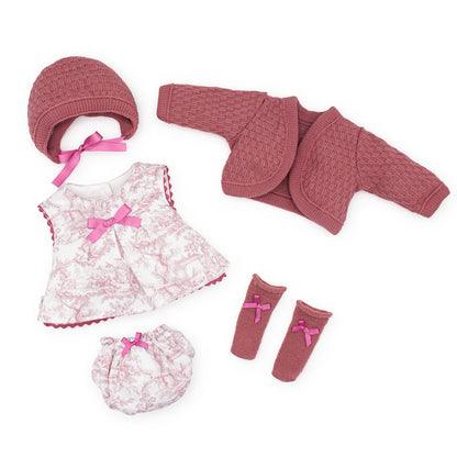 Pink Knit multi piece outfit for 15" Doll (18067)