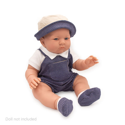 Blue Denim Overall outfit for Lily/Lucas Dolls 18" (18905)