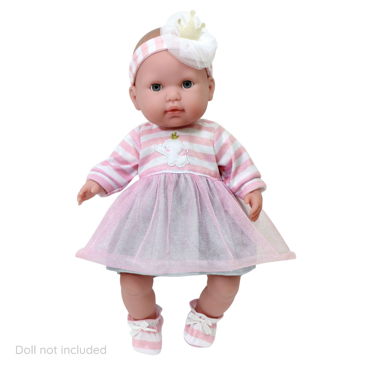 JC Toys Clothing | Pink Striped Dress with Tulle Skirt JC Toys Clothing | Pink Striped Dress with Tulle Skirt