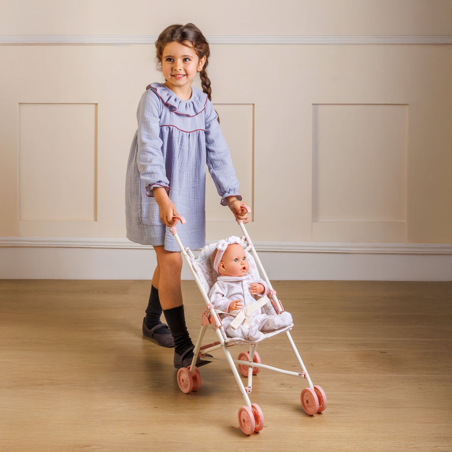 Bonbebé® Doll Umbrella Stroller – Lightweight Folding Stroller (Pink Collection)