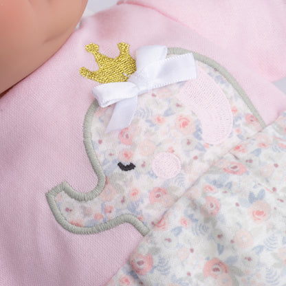 close up of elephant embroidery