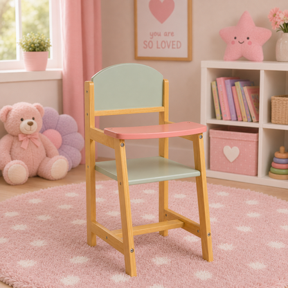 JC Toys - Twiggly Toys - Deluxe Wood High Chair