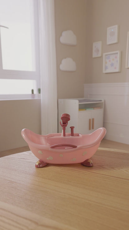 Lil’ Cutesies Twin Baby Doll Bathtub Playset with Working Pump Shower – Bath Time Set with  8.5" Dolls, Hooded Towel & Accessories