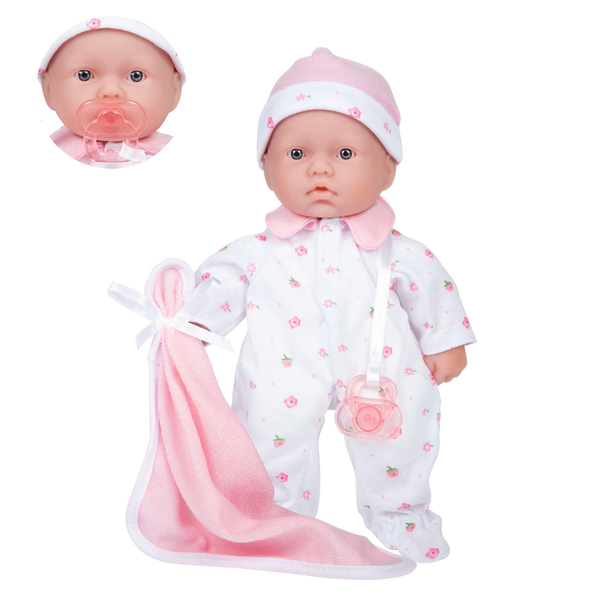 JC Toys, La Baby 11 inch Soft Body Baby Doll in Pink With Realistic Features - JC Toys Group Inc.