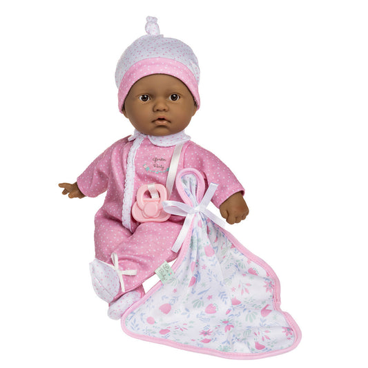 La Baby ® 11" Mini Soft Body Baby Doll Pink Onesie w/ Blanket & Pacifier. Hispanic.