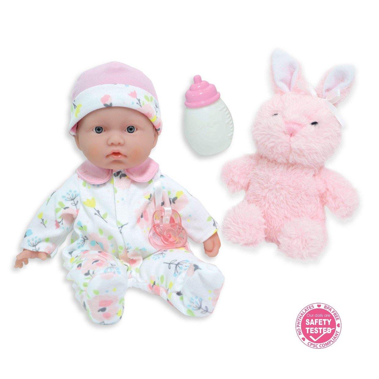 JC Toys, La Baby 11-inch Soft Body Play Doll Body Travel Case Gift Set, Pink. - JC Toys Group Inc.