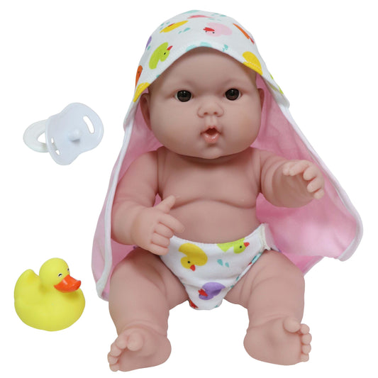 Lots to Love 14" All-Vinyl Baby Doll w/ Hooded Towel and Bath Accessories - JC Toys Group Inc.