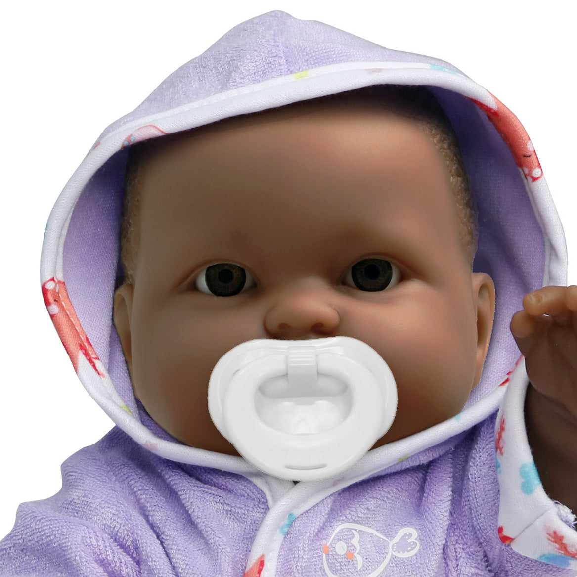 Lots to Love Babies® All-Vinyl Baby Doll w/ Hooded Towel and Bath Accessories. African American.