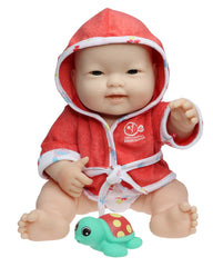 Lots to Love Babies® All-Vinyl Baby Doll w/ Hooded Towel and Bath Accessories. Asian