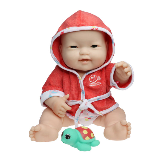 Lots to Love Babies® All-Vinyl Baby Doll w/ Hooded Towel and Bath Accessories. Asian