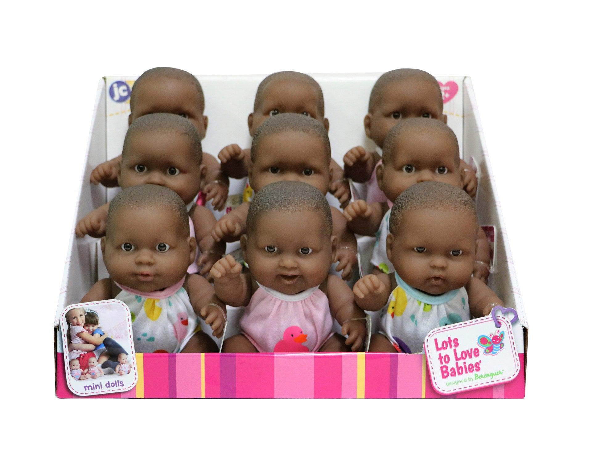 Lots to Love Babies 8" All Vinyl African American Bath Doll Assortment in PDQ - JC Toys Group Inc.