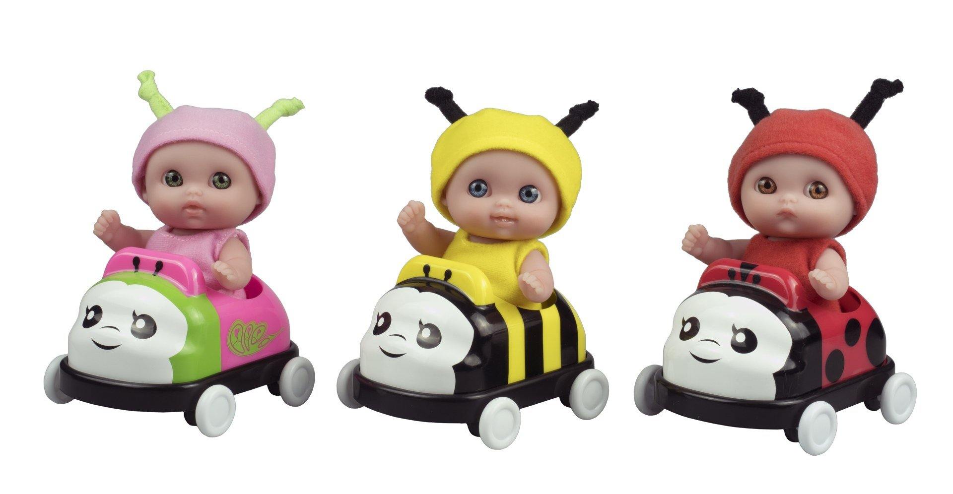 Lil' Cutesies 5" All Vinyl Dolls w/ Assorted Bug Buggies in Gift Box - JC Toys Group Inc.