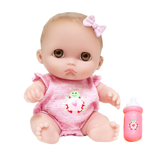 Lil Cutesies, Mimi 8.5" All Vinyl Baby Doll with Brown Eyes and Removable Outfit Ages 2+ - JC Toys Group Inc.